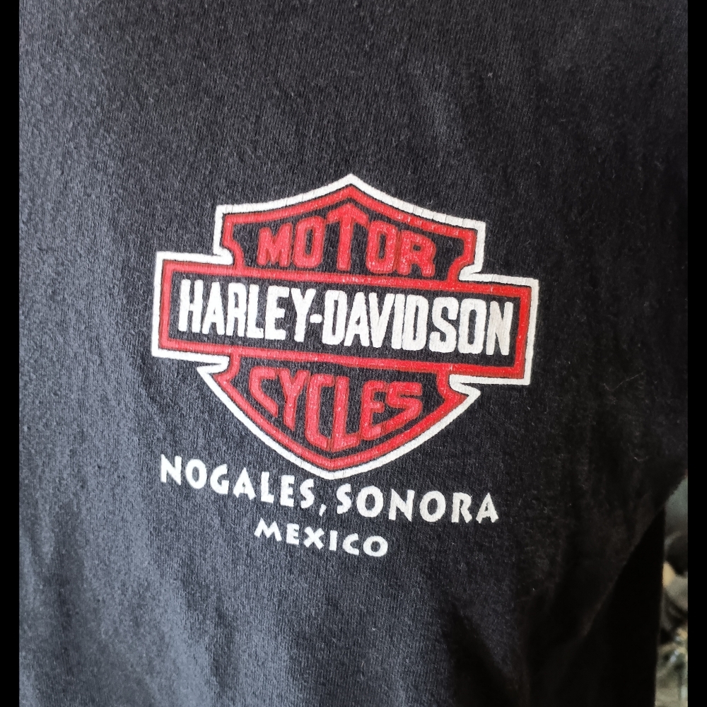 🖤🧡 Vintage Harley-Davidson Black Sleeveless Top Muscle Tank Mexico Large Y2K - Picture 4 of 12